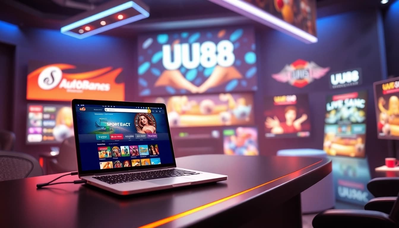 Dynamic view of UU88 com online gaming platform showcasing sports betting and live casino.