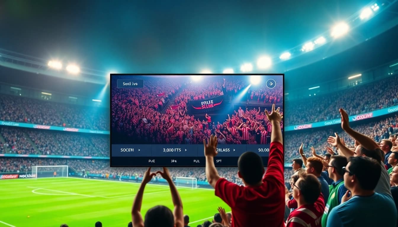 Socolive streaming live soccer match with enthusiastic fans and vibrant dynamics.