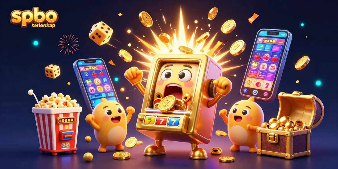 Spin and win with spbo terlengkap in this vibrant, engaging casino scene featuring exciting slot action.