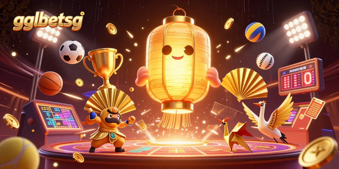 Bet and win big with gglbetsg at a vibrant esports-inspired casino night market scene.