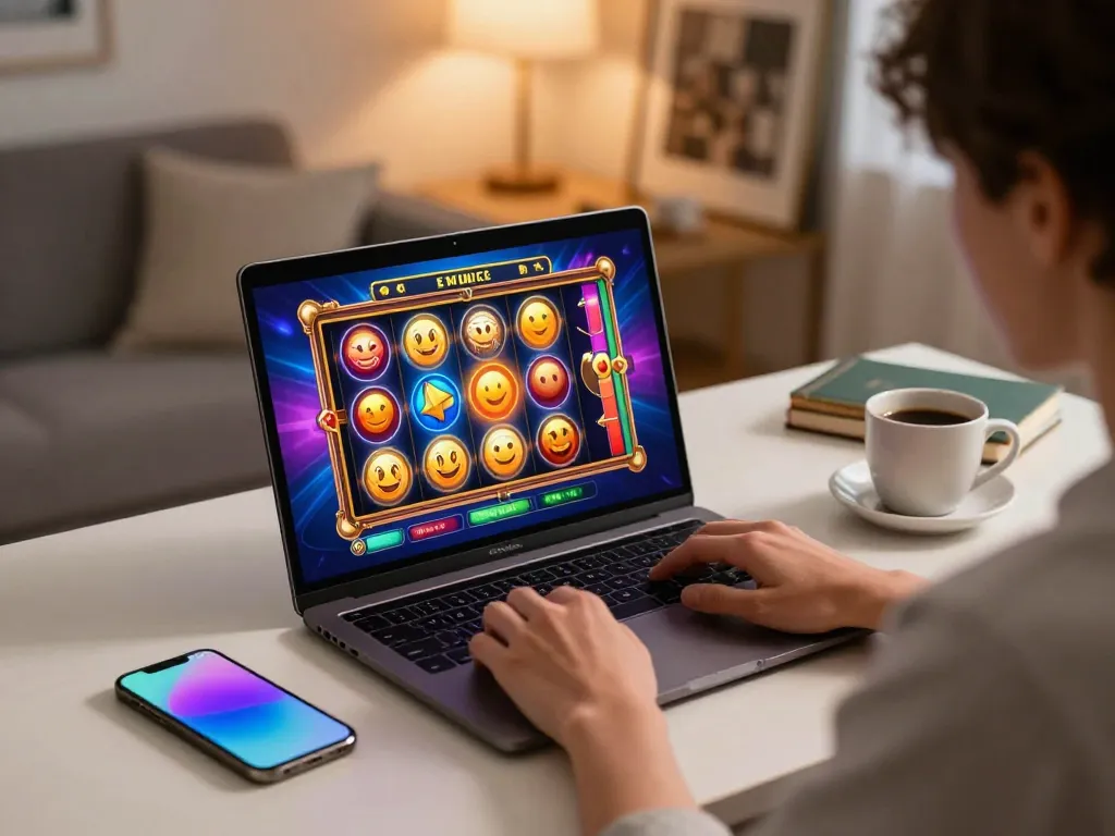 Engaging link slot game interface displayed on laptop, enhancing online gaming experience.