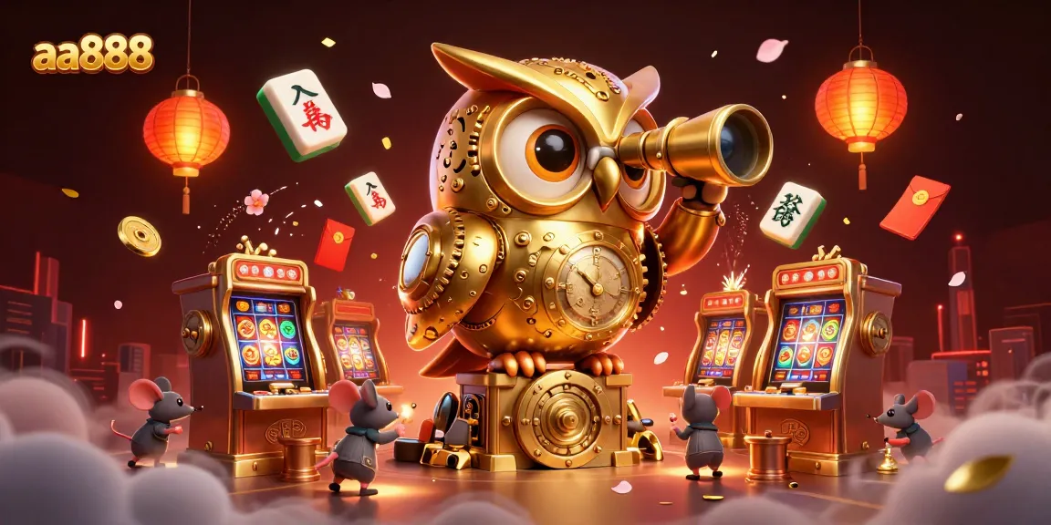 Experience the thrilling action of aa888 with a dynamic casino scene featuring intricate characters and vibrant gaming elements.