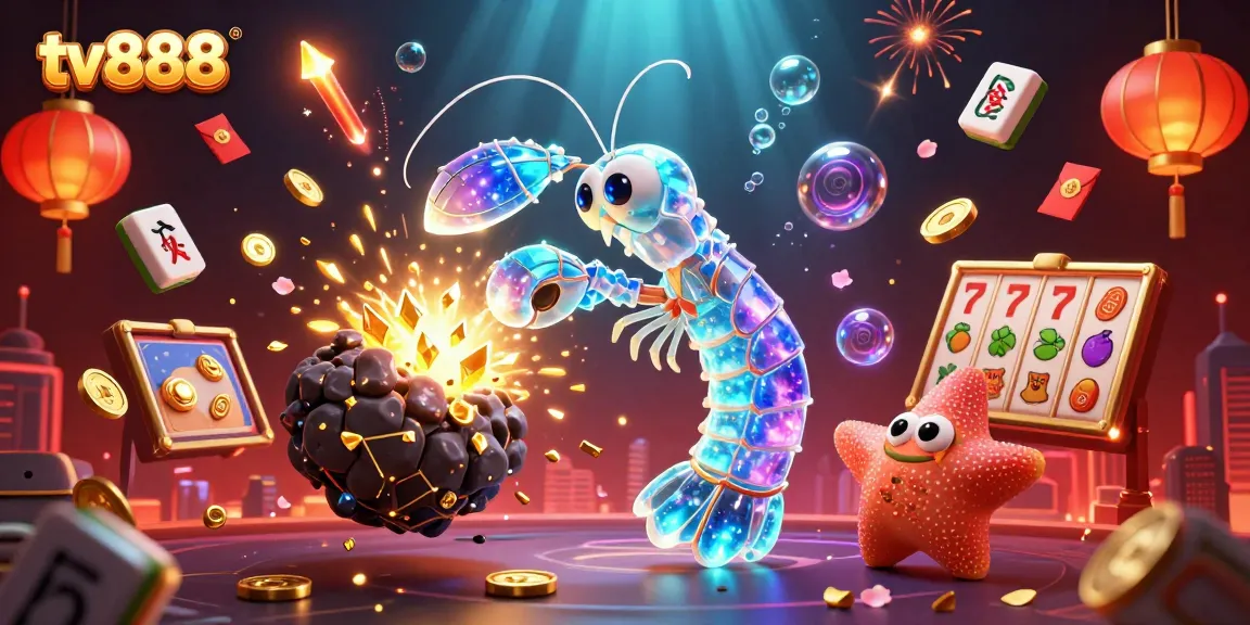 Experience the thrilling action of tv888 with a vibrant 3D illustration of gambling elements, perfect for online players.