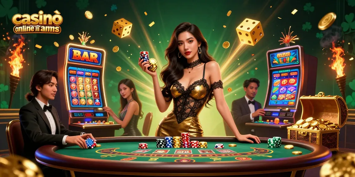 Scena coinvolgente che mostra una donna glamour a un tavolo di baccarat VIP di casinò online non AAMS, circondata da elementi entusiasmanti del casinò.