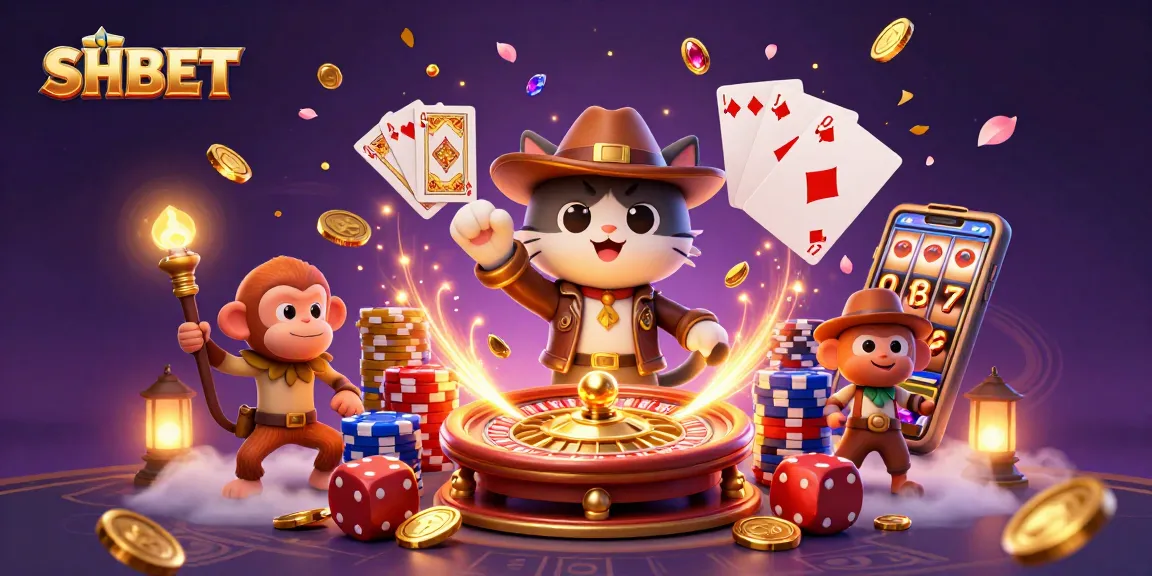 Engage in thrilling casino adventures with SHBET as a 3D explorer cat discovers golden riches.