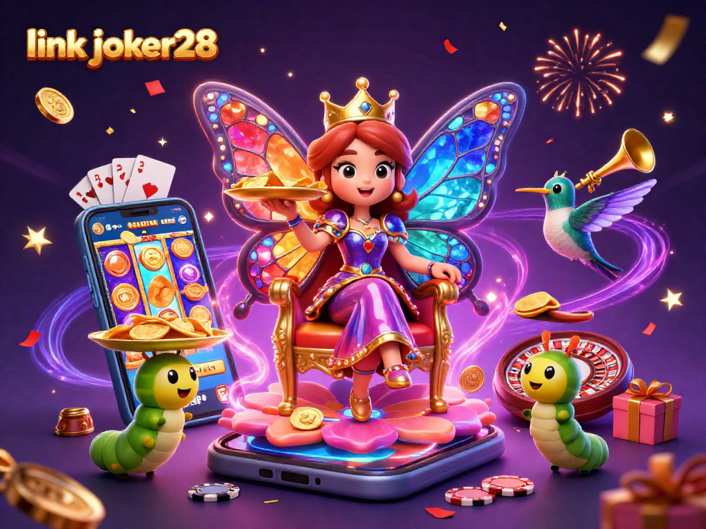 Link joker28 hadir dengan ilustrasi kasino 3D yang menampilkan karakter imajinatif dan elemen permainan menarik.
