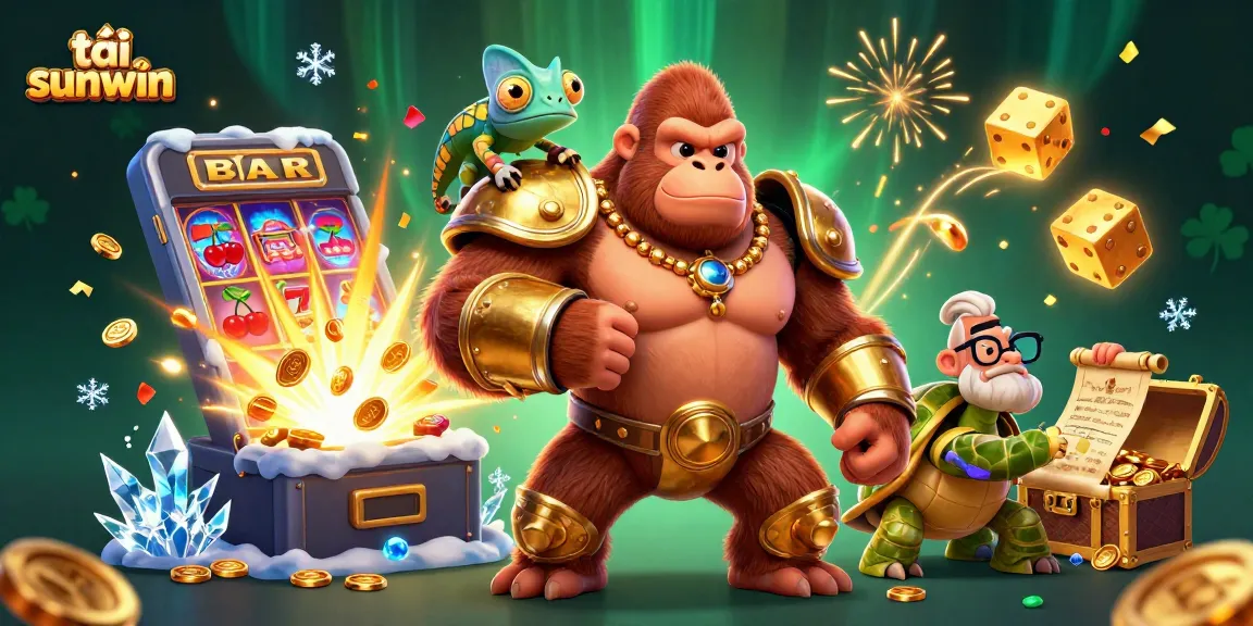 Experience exciting gameplay with tải sunwin in this vibrant 3D casino illustration featuring thrilling slot machines and colorful gaming elements.