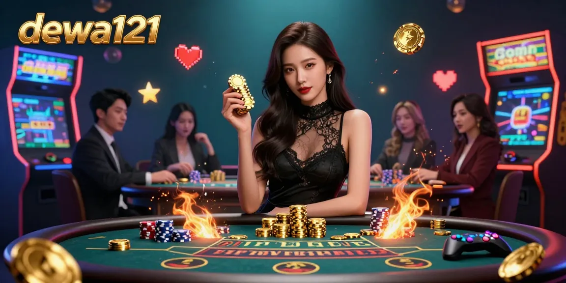 Rasakan permainan yang mendebarkan dengan dewa121 di meja baccarat VIP eksklusif, menampilkan chip emas dan elemen permainan yang berwarna-warni.