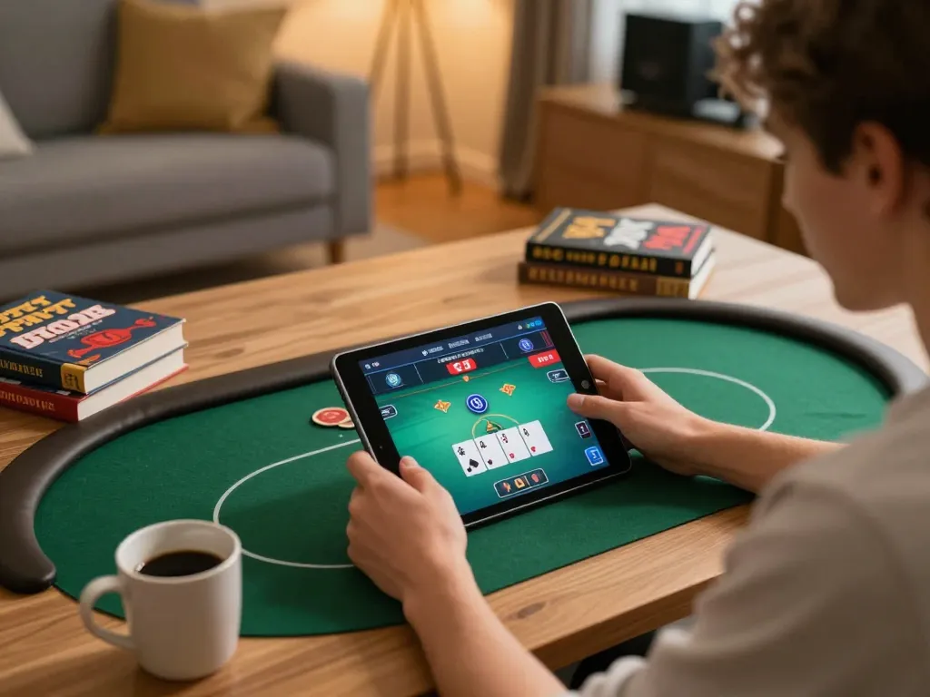 Players enjoying thrilling online casino games at tr88 in a cozy home environment.