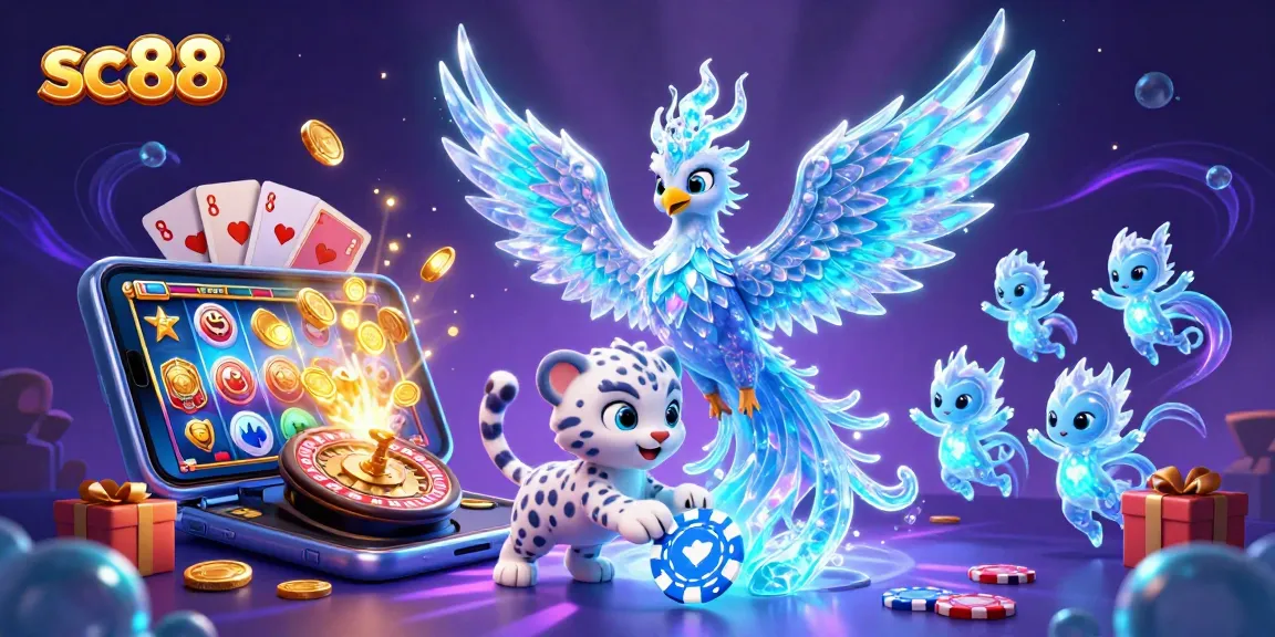 Experience thrilling gameplay with SC88's 3D casino adventure featuring vibrant characters and dynamic elements.