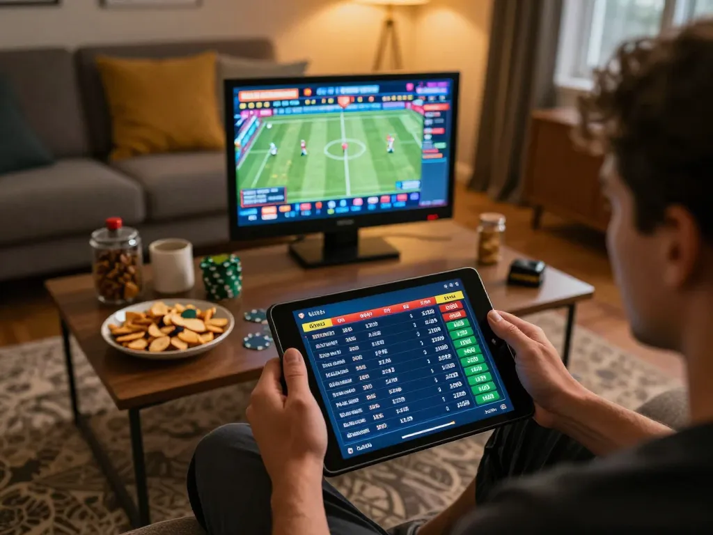 Betting on sports at home with cf68 app, highlighting excitement and strategic gameplay