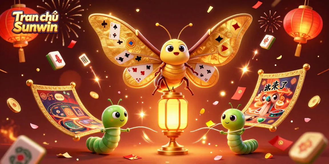 Experience the excitement of Tran chủ Sunwin in this immersive 3D casino-themed illustration with vibrant elements.
