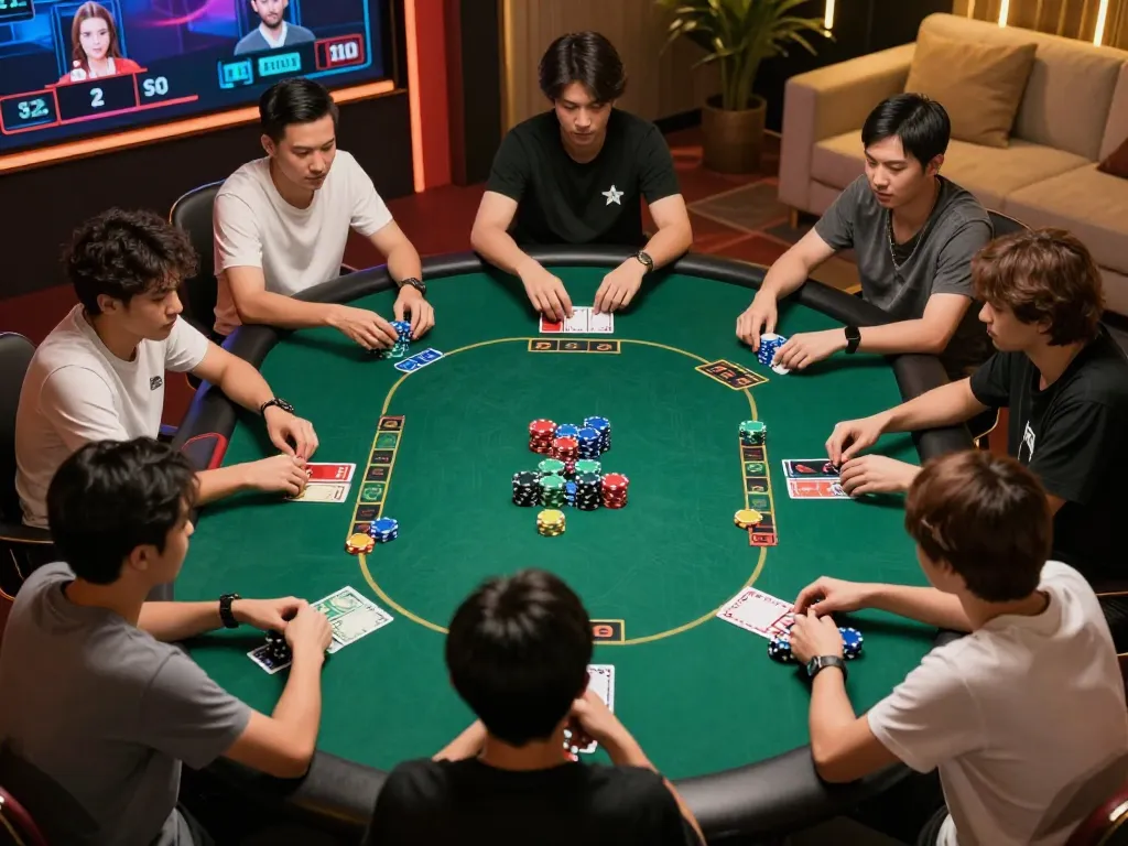 Players engaging in an exciting online poker game with SC88 setup showcasing strategy and competition.