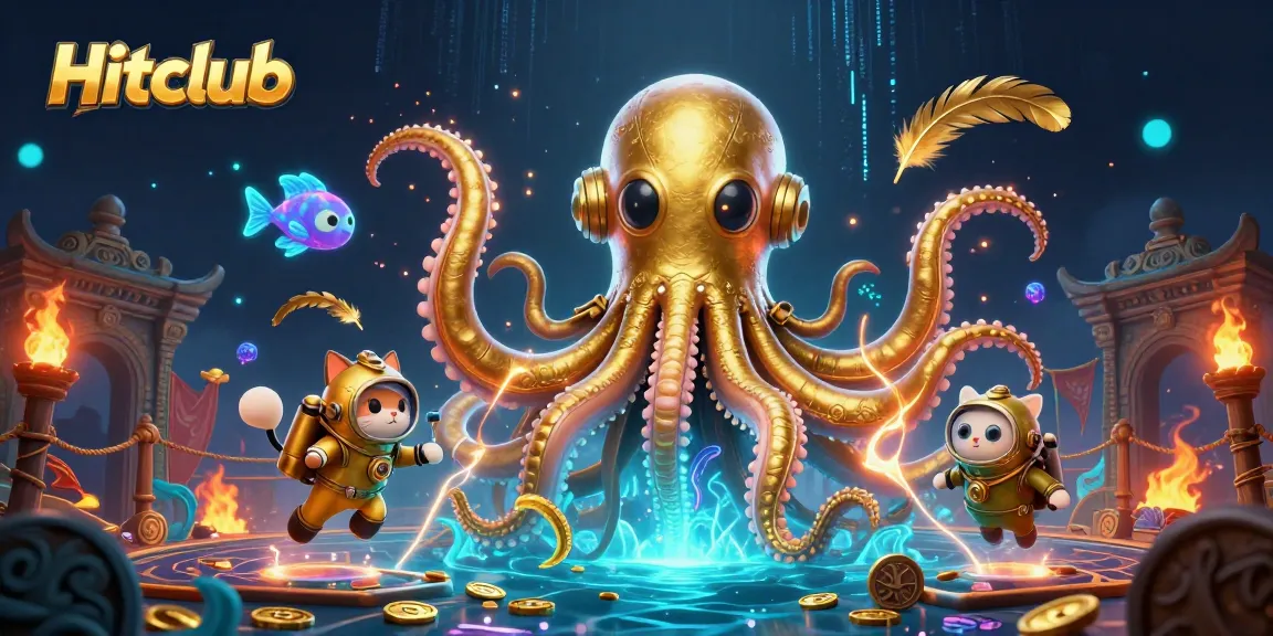 Experience the thrilling world of Hitclub with gaming elements amidst a vibrant underwater scene.