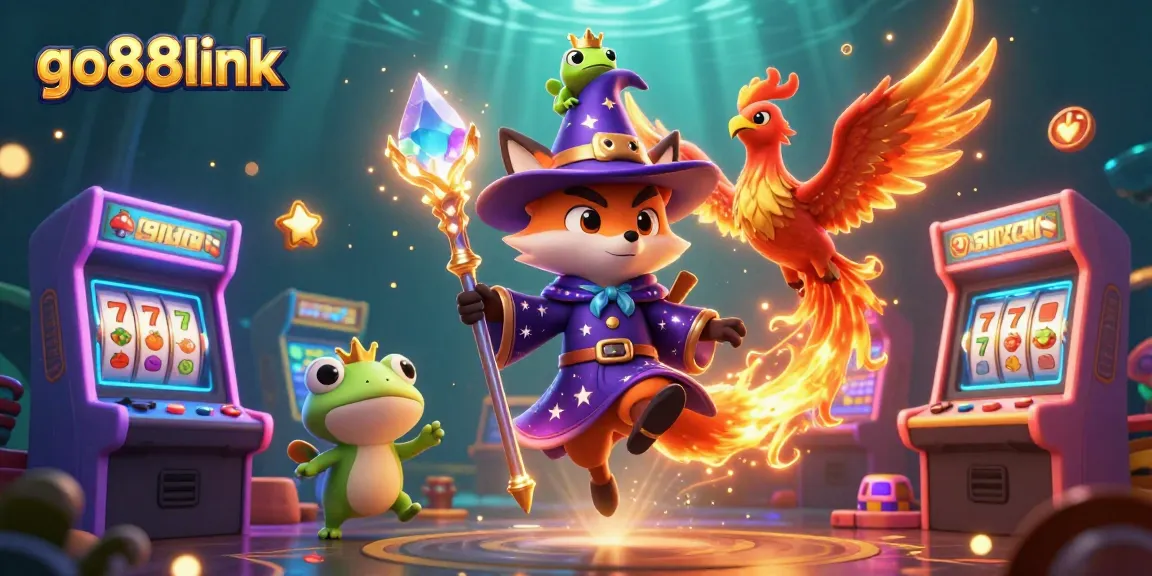 Experience the magic of gambling with go88link's vibrant casino theme featuring mystical characters and exciting game elements.