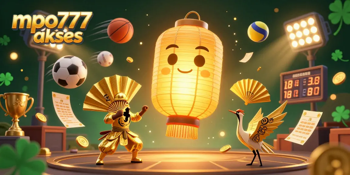 Experience mpo777 akses with vibrant casino action featuring a golden lantern spirit and dynamic sports elements.