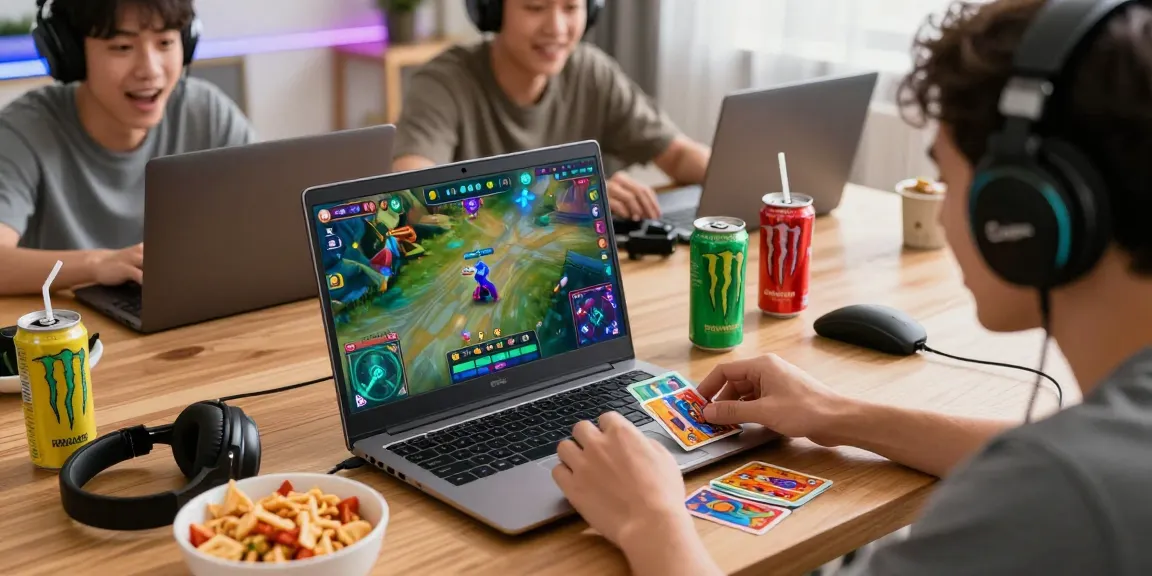 Player enjoying a live card game on https://gamebaidoithuong.is/ with vibrant gaming setup and enthusiastic atmosphere.