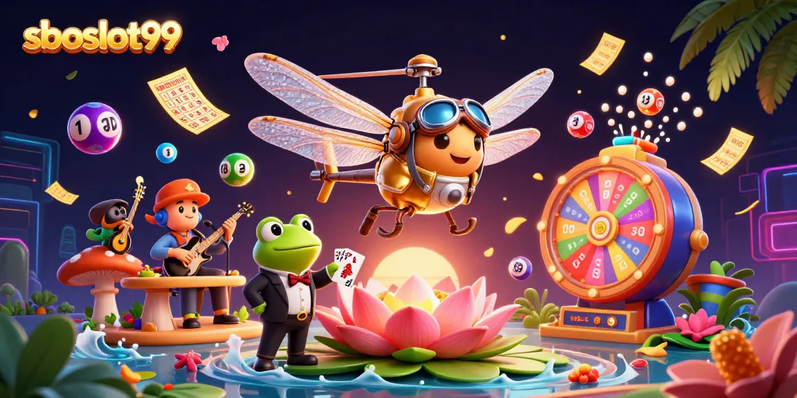 Savor the excitement with sboslot99 as the dragonfly pilot hovers over a buzzing lily pad casino.