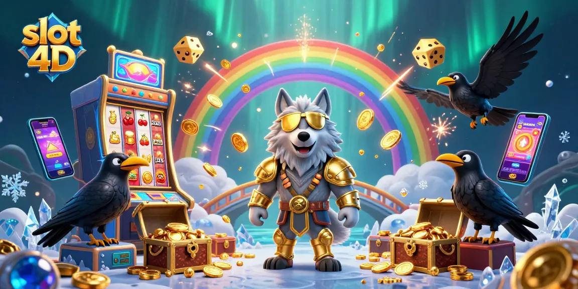 Experience thrilling slot 4D action with Odin and ravens on a jackpot adventure.