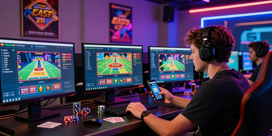Engaged user experiencing Betebet online gaming platform, showcasing dynamic betting interfaces and casino excitement.