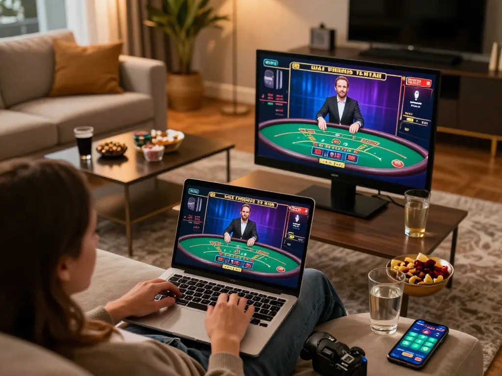 Engaging in SC 88 online gaming, a player strategizes during a live dealer blackjack session.