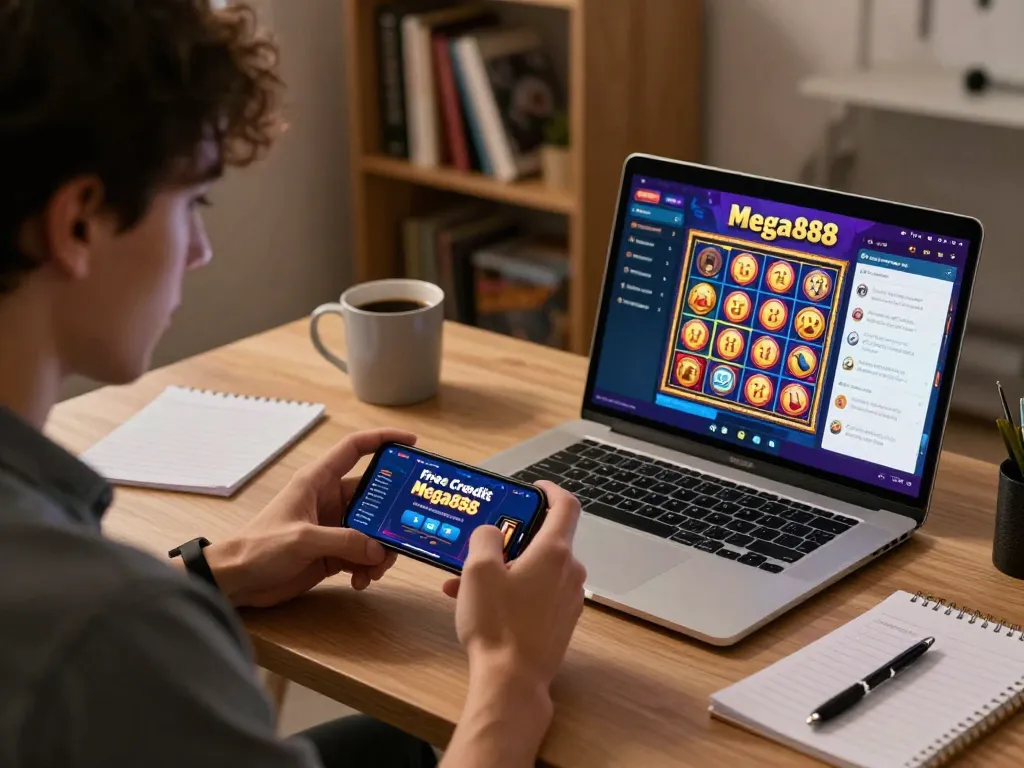 Claim free credit mega888 while enjoying an online gaming session at home.