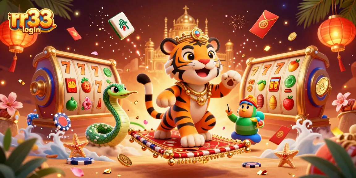 Experience seamless rr33 login with vibrant casino-themed illustration showcasing a magical scene.