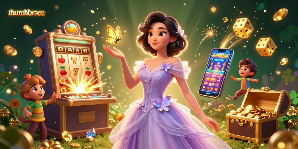 Engage with thumbbrace through this vibrant illustration showcasing a jackpot bliss in a casino setting.