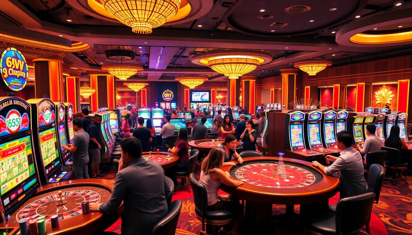 Experience the thrilling atmosphere of 69VN with vibrant casino games and excitement.