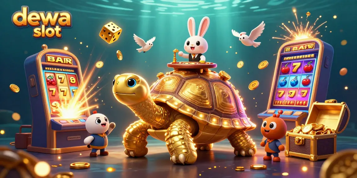 Experience the excitement of dewa slot with this dynamic casino-themed digital illustration.