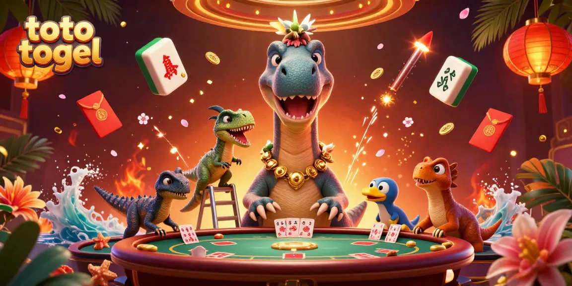 Experience the thrill of toto togel with vibrant designs of animated characters and casino elements.