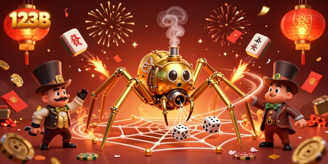 Catch the excitement at 123B with a vibrant, lively casino scene illustrated in 3D.