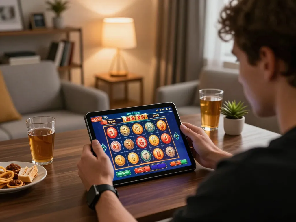 Berinteraksi dengan antarmuka permainan slot aman788 selama sesi perjudian online yang mendebarkan.