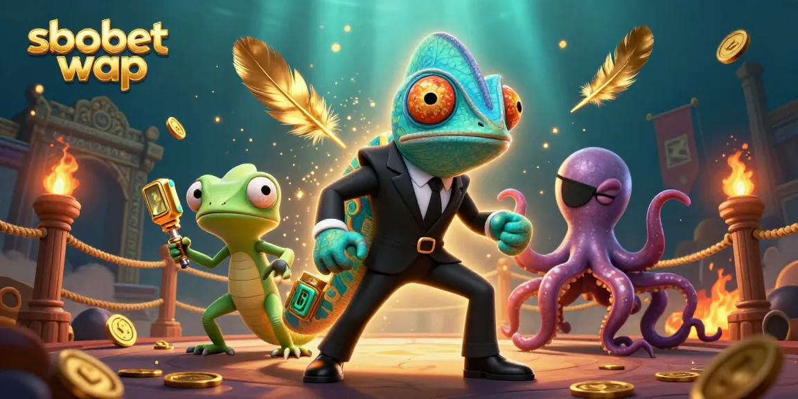 Engage with sbobet wap in a thrilling 3D illustration of gambling action featuring exciting game elements.