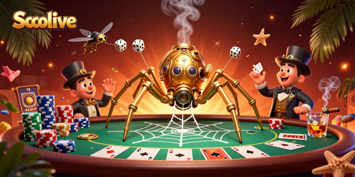 Socolive captures thrilling dice action amidst a vibrant steampunk poker scene.