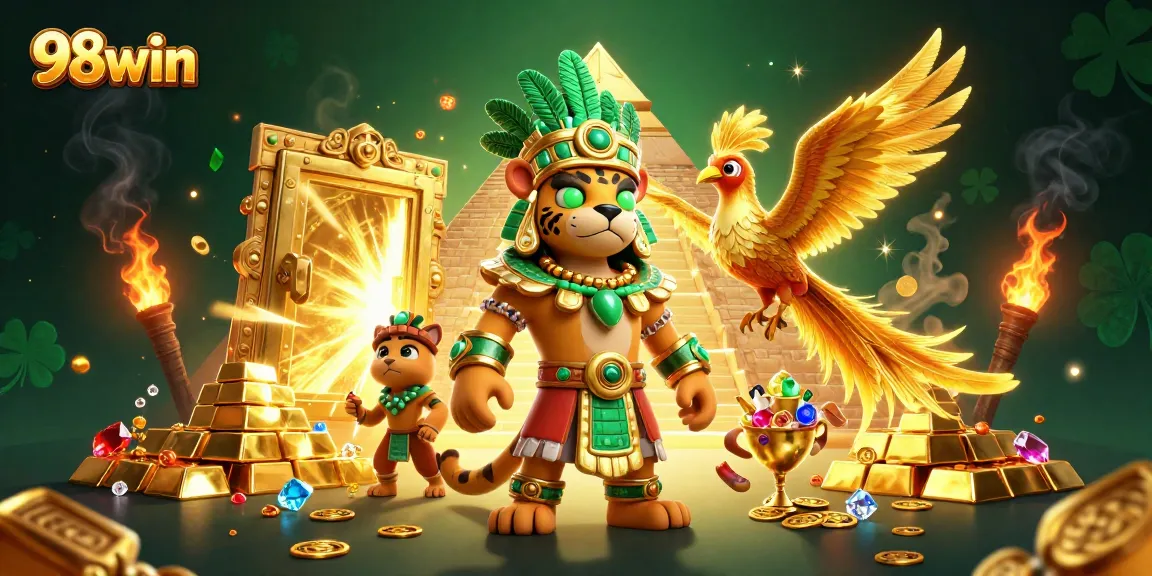 Engage in thrilling gameplay at 98win with Mayan-themed treasures and dynamic casino elements.