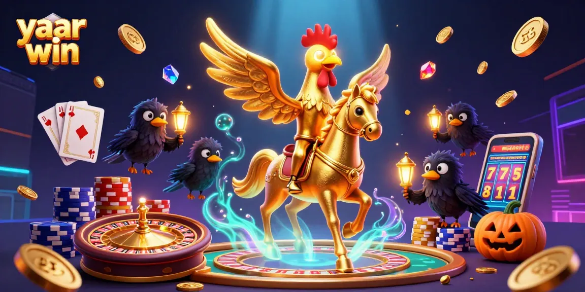 Engage with thrilling yaar win experiences in this vibrant casino illustration full of action.