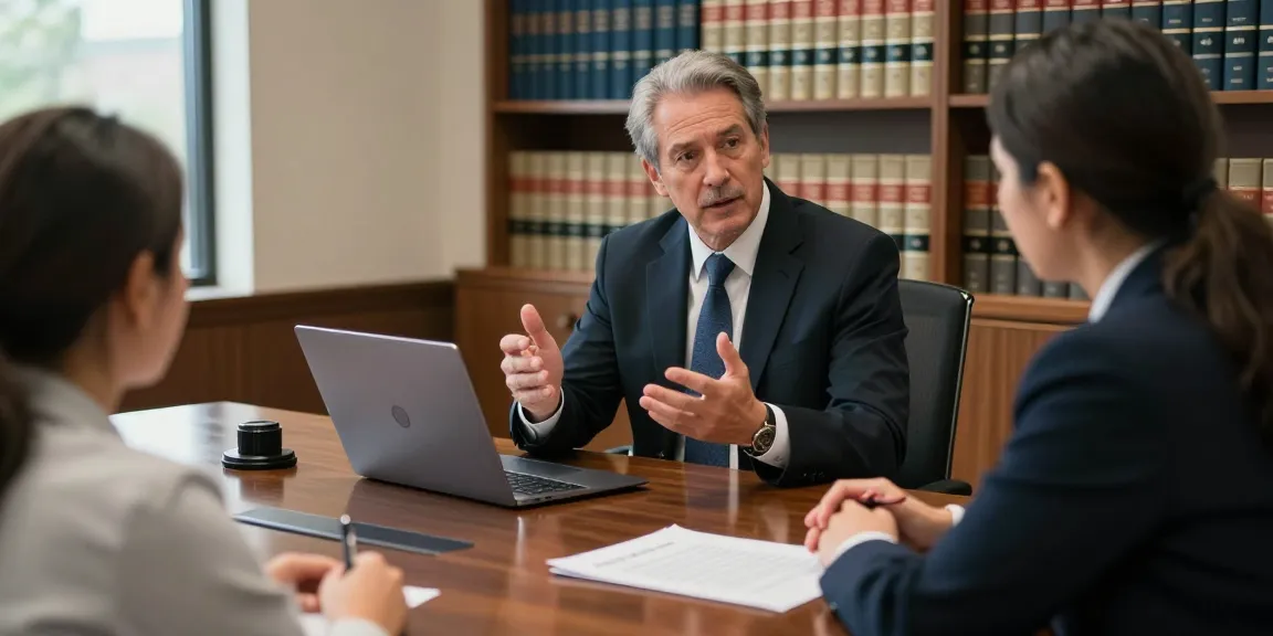 Client meeting with an experienced attorney discussing probation DUI Forsyth County GA in a law office.
