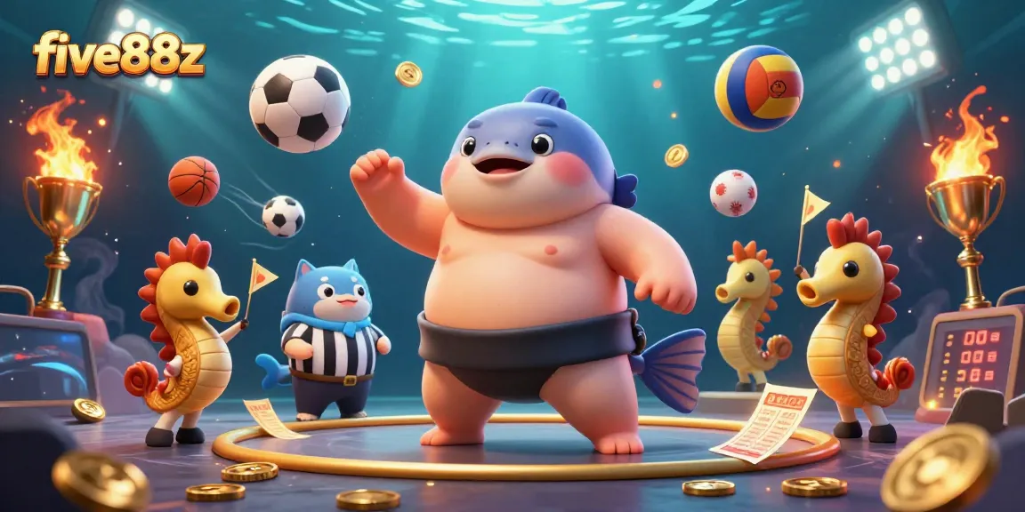 Experience five88z with a vibrant underwater casino scene featuring dynamic sports betting elements!