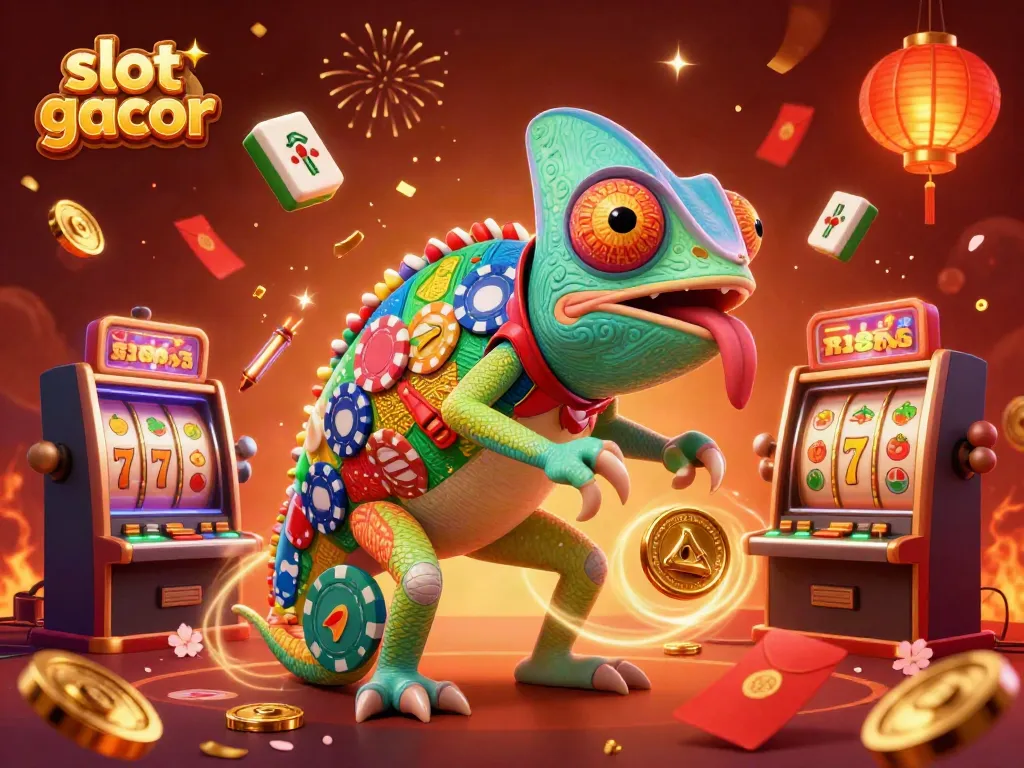 Engage with the vibrant slot gacor gaming environment filled with festive elements and colorful characters.