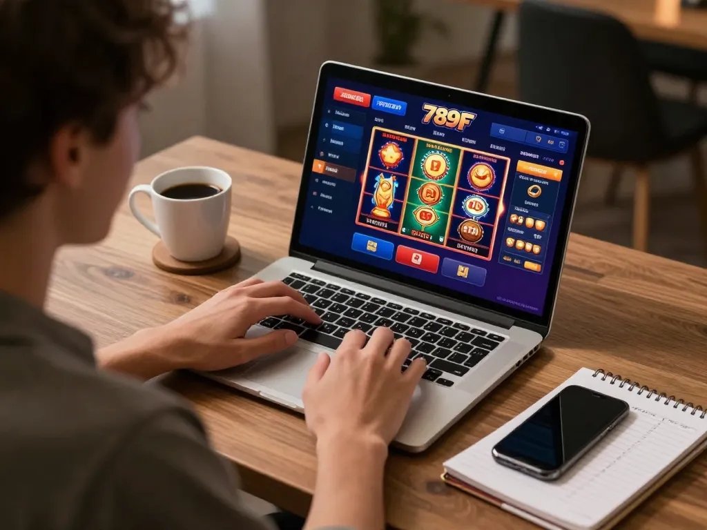 Experience thrilling online gambling at 789F with engaging games on a stylish setup