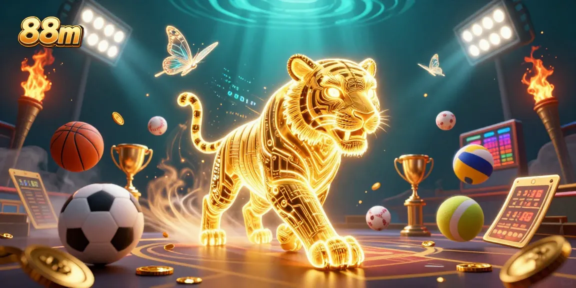 88m enthusiasts explore a vibrant digital casino landscape, engaging in futuristic gambling.