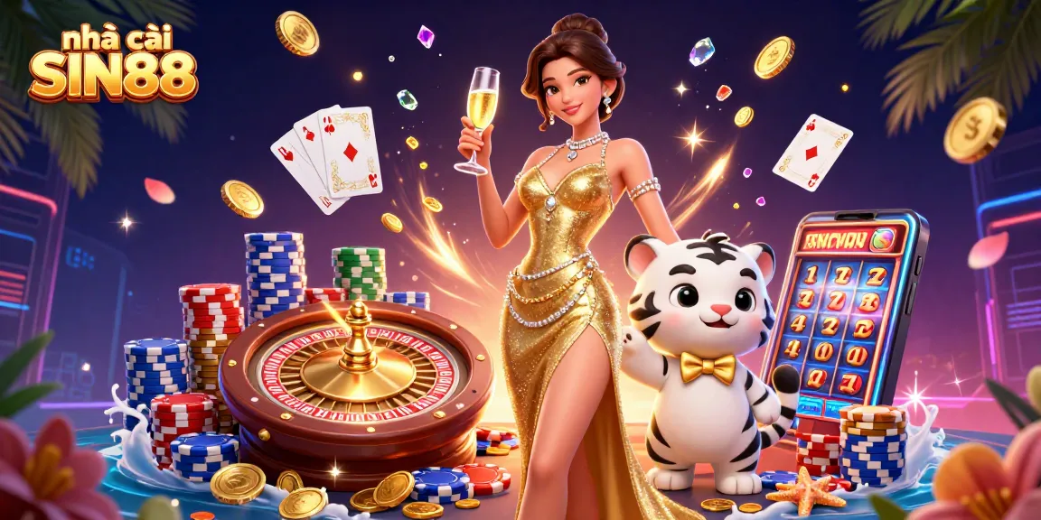 Experience the excitement at nhà cái SIN88 with a glamorous gaming scene featuring rich visuals.