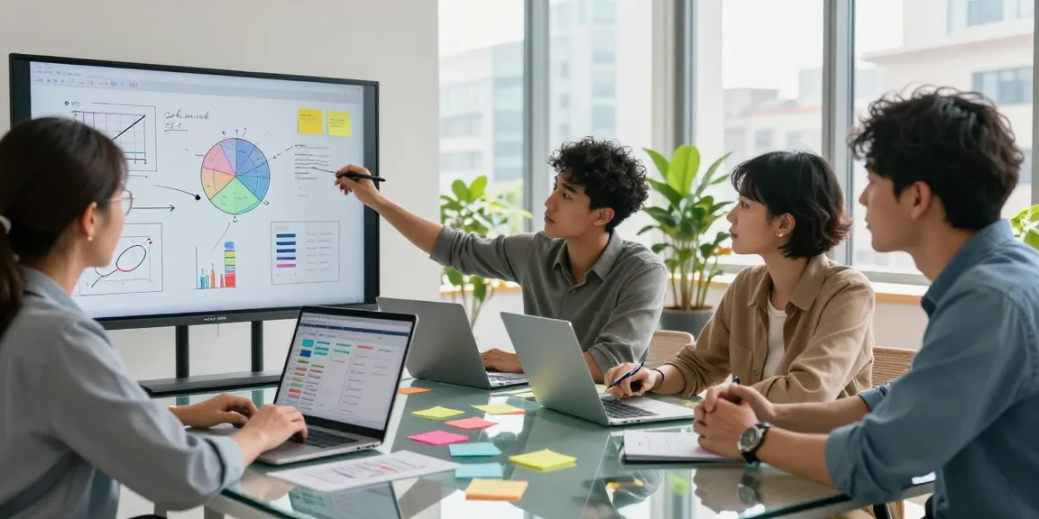 Collaborative marketing strategy meeting reflecting insights from https://www.mpocash.net/ amidst a modern office setting.