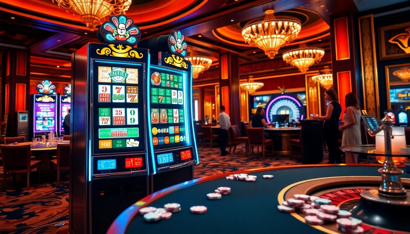 Experience the excitement of slot mahjong ways in a vibrant casino setting filled with luxury.