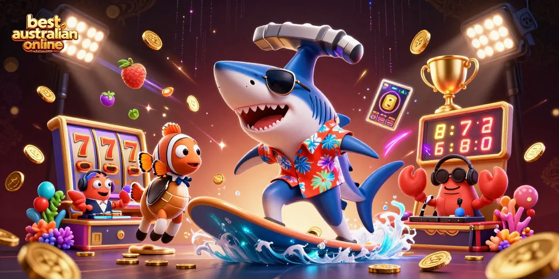 Experience the thrill of the best australian online casinos with vibrant 3D casino-themed characters and games.