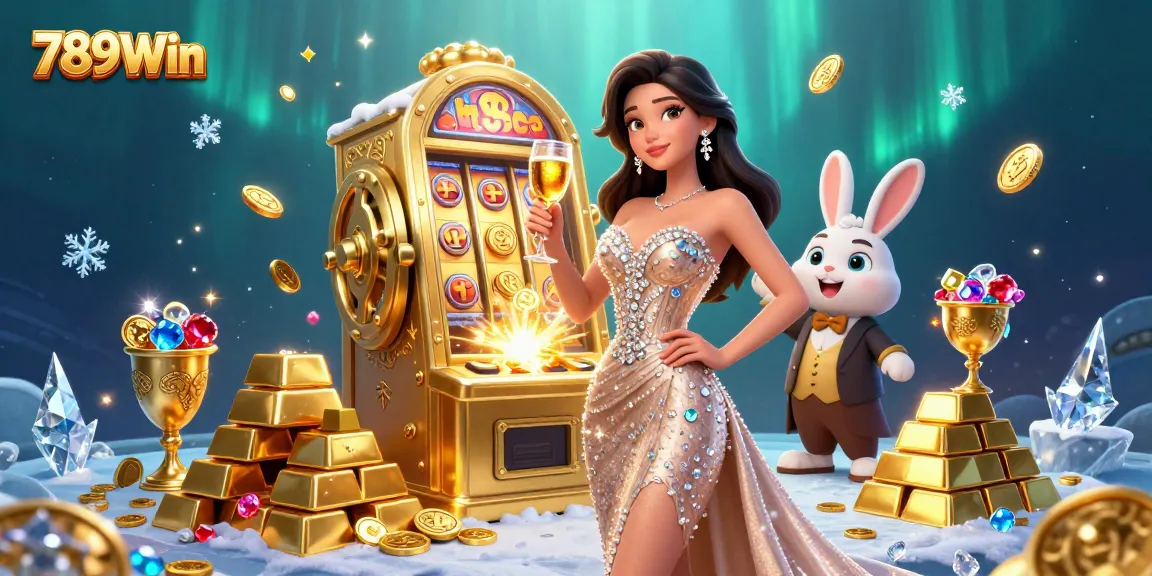 Win big at 789Win with a dazzling jackpot scene showcasing a celebratory moment!