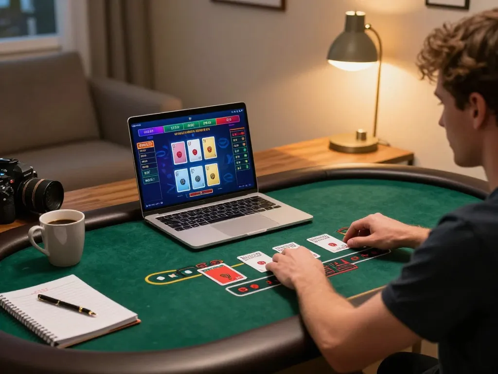 Engaging online gambling experience with 789 win on a laptop showing a virtual blackjack game