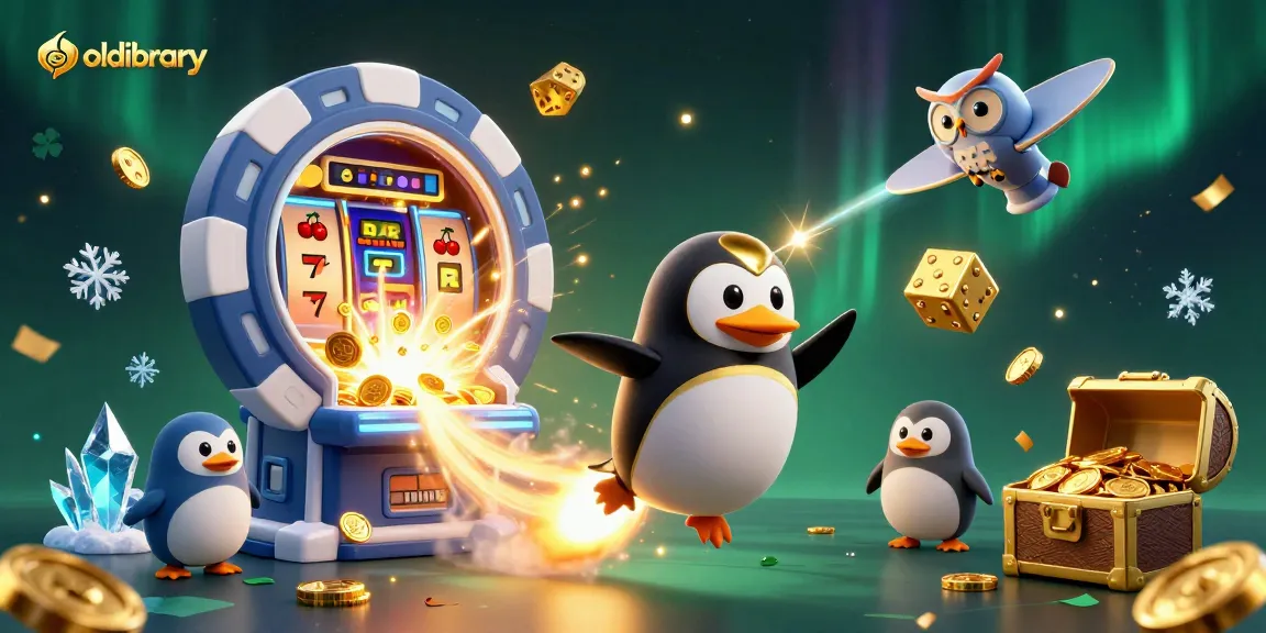 Spin the reels at oldlibrary with a festive scene of a jackpot explosion and golden treasures.