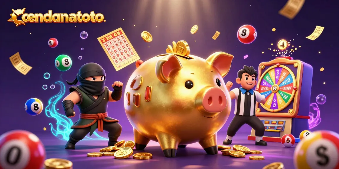 cendanatoto engages players in a vibrant 3D scene with golden symbols and lively lottery action